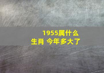 1955属什么生肖 今年多大了